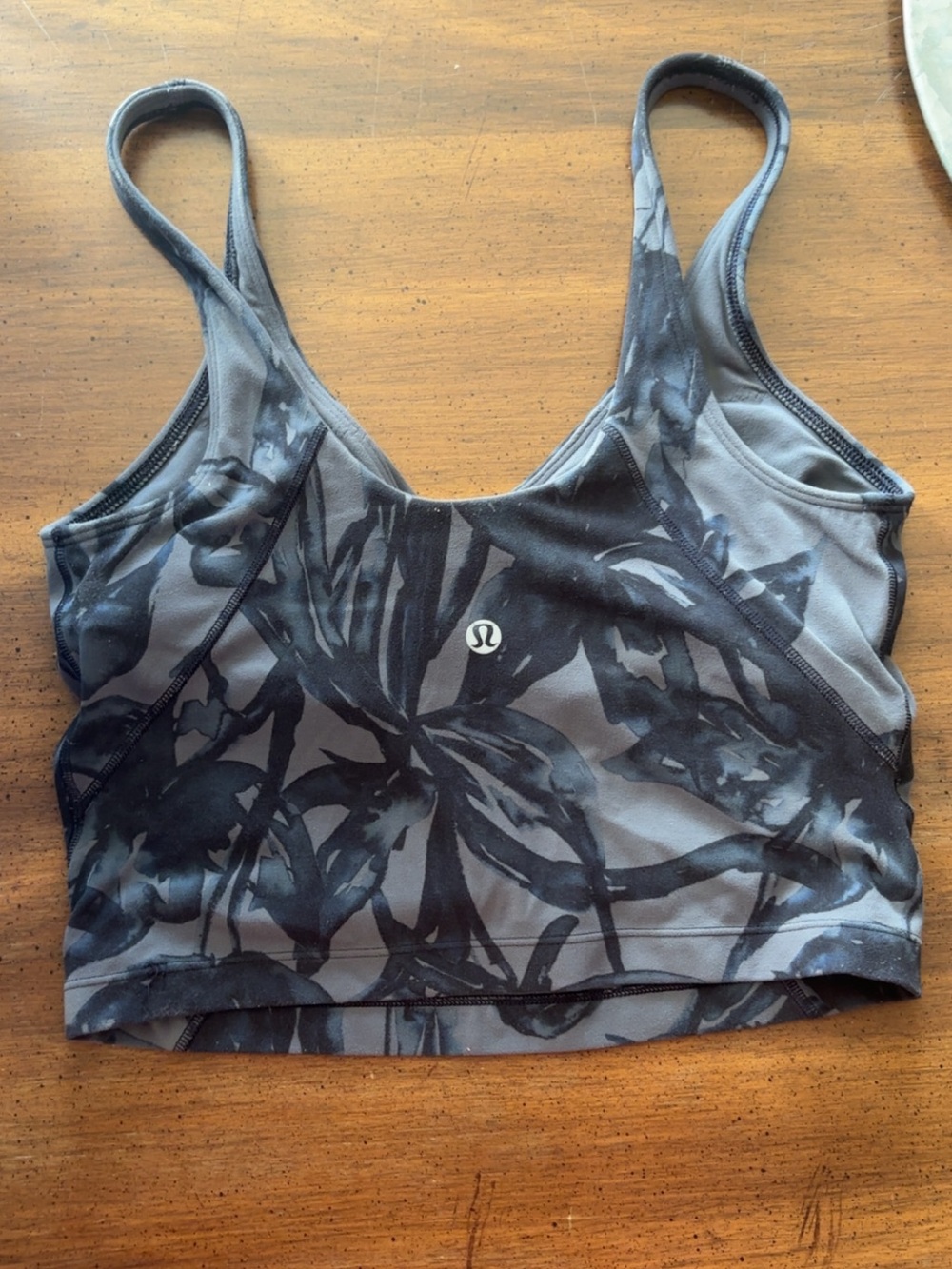 lululemon athletica Gray & Black Floral Print Align Tank
